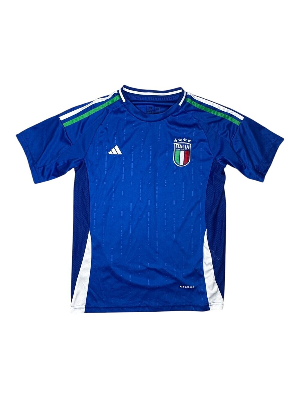 Adidas Italy Blue Kids' Activewear Soccer Jersey Size 28